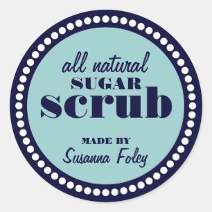 Round Dot Frame Sugar Scrub Label Template