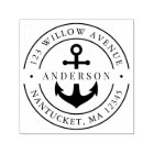 Round Double Border Anchor Return Address