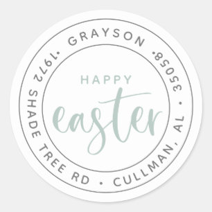 Round Easter   Return Address Label/Seal  Classic Round Sticker