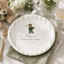 Round eddy Bear Golf Baby Shower New to the Club