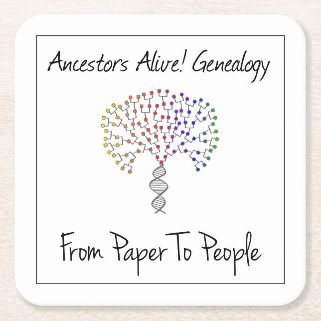 Round-edged From Paper To People Coasters (Front)