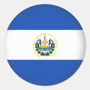 Round El Salvador Classic Round Sticker