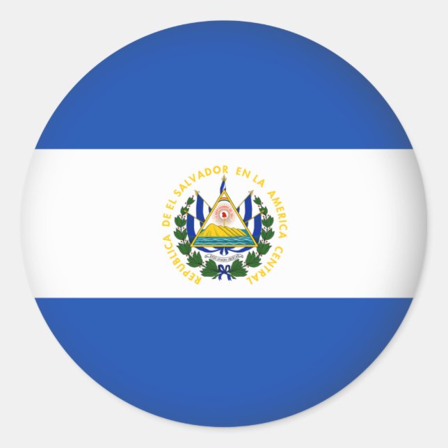 Round El Salvador Classic Round Sticker (Front)