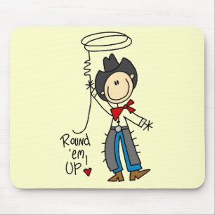 Round Em Up Cowboy Tshirts and Gifts Mouse Pad