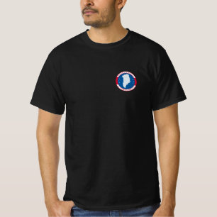 Round Emblem Greenland Map Kalaallit Nunaat T-Shirt