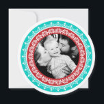 Round Festive Holiday Photo Cards<br><div class="desc">Customisable Round Festive Holiday Photo Cards - Colourful Designs Inc. Copyright 2014</div>