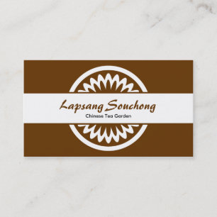 Round Flower - Dark Brown Business Card