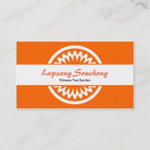 Round Flower - Orange Business Card