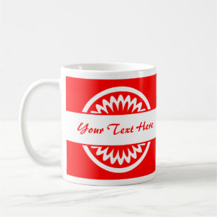 Round Flower - Red Coffee Mug