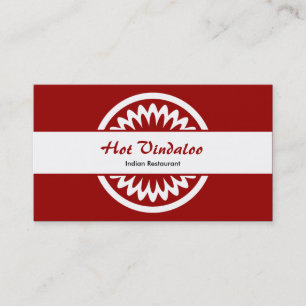 Round Flower - Ruby Red Business Card