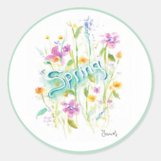 Round Flower Sticker Seal