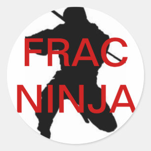 round frac ninja sticker