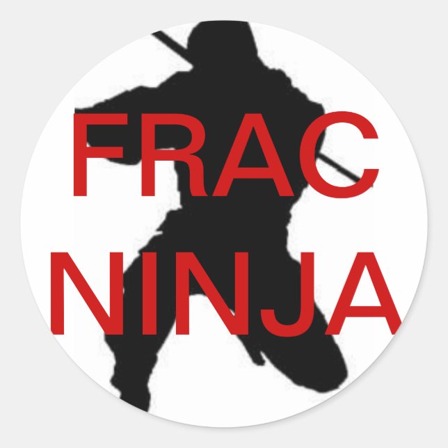 round frac ninja sticker (Front)