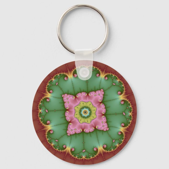 Round - Fractal Key Ring (Front)