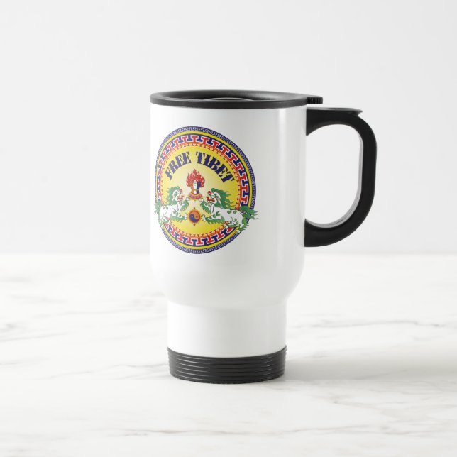 Round Free Tibet Travel Mug (Right)