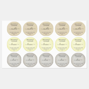 Round -- FULLY EDITABLE Candle Sticker Labels