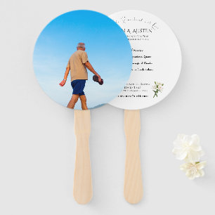 Round Funeral Program Fan Spiritual & Comforting