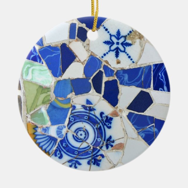 Round Gaudi mosaic ornament (Front)