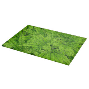 ROUND GLASS CUTTING BD./ "FERNS" BOARD