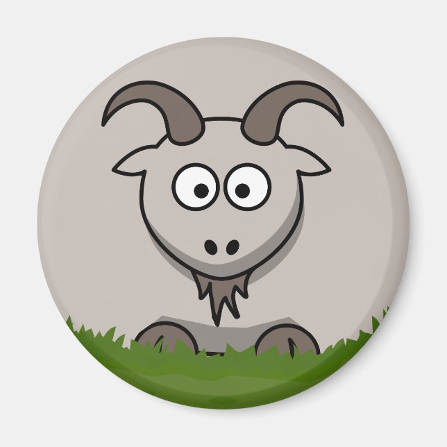 Round Goat Magnet (Front)