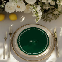 Round Hand Draw Retro Green Handwritting Wedding