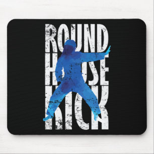 Round House Kick Kickboxing Taekwondo Mouse Pad