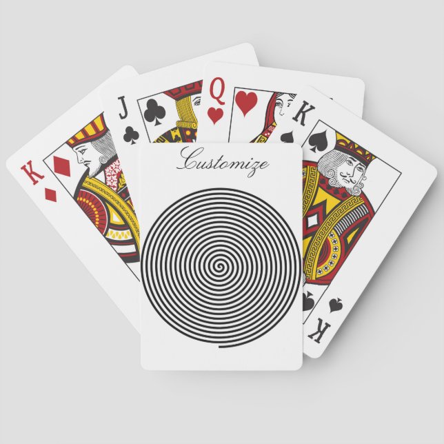 Round Hypnosis Spiral Thunder_Cove Playing Cards (Back)