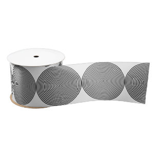 Round Hypnosis Spiral Thunder_Cove Satin Ribbon