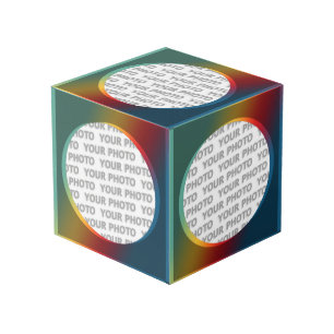 Round in Square Frame coloured 2 + your photo