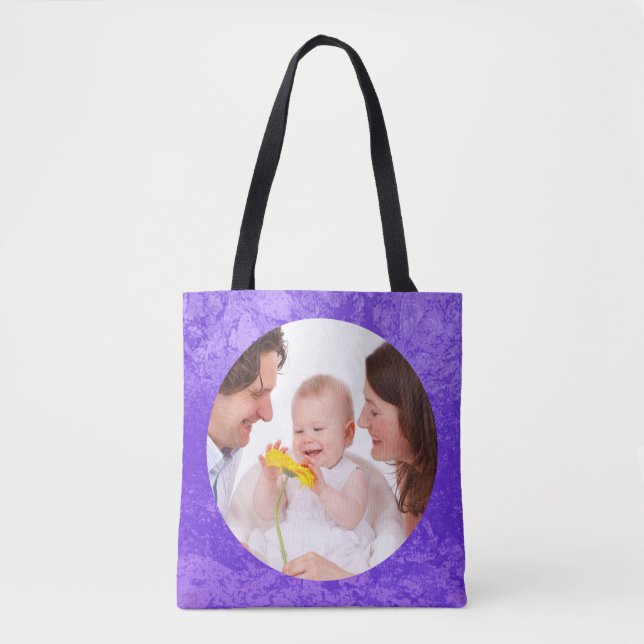 Round in Square Frame splatter 3 + your photo Tote Bag (Front)