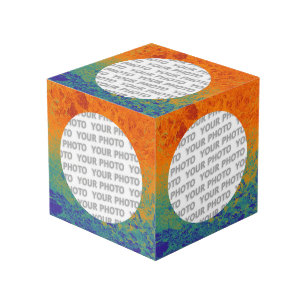 Round in Square Frame splatter 4 + your photo