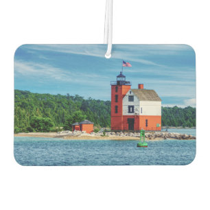 Round Island Lighthouse Car Air Freshener