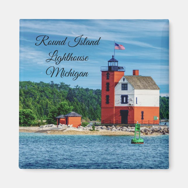 Round Island Lighthouse Magnet (Front)