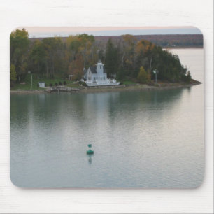 Round Island Lighthouse, St. Marys River MI Mouse Pad