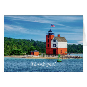 Round Island Lighthouse Thank you Notecard