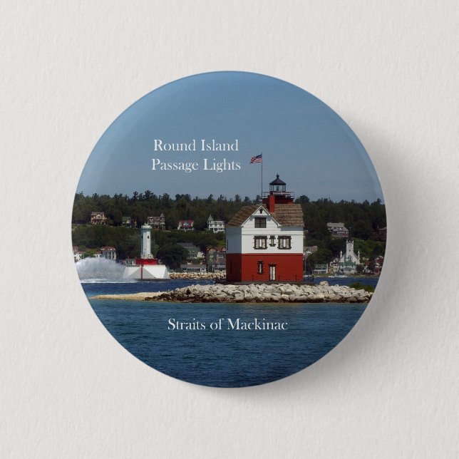 Round Island Passage Lights button (Front)