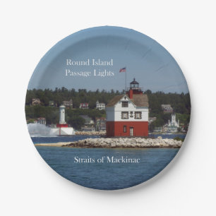Round Island Passage Lights paper plate