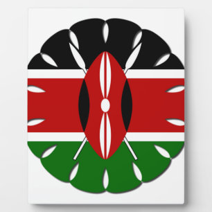 Round Kenyan Motif: A National Symbol Plaque