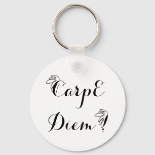 Round Keyring 1 Carpe Diem
