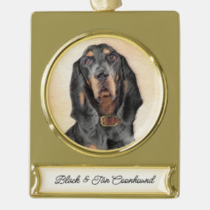 round-large gold plated banner ornament