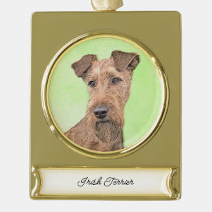 round-large gold plated banner ornament