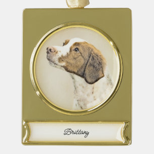round-large gold plated banner ornament