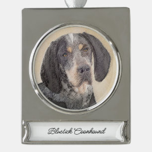 round-large silver plated banner ornament