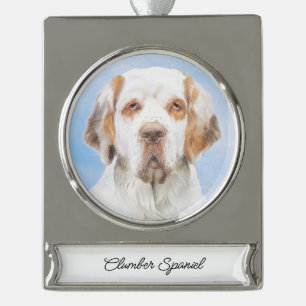round-large silver plated banner ornament