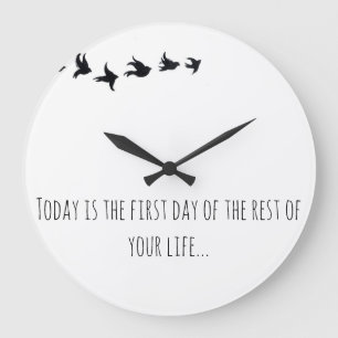 Round (Large) Wall Clock With Quotes
