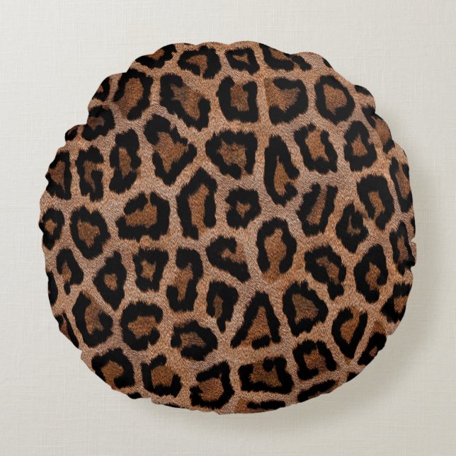 Round Leopard Print  Pillow (Front)