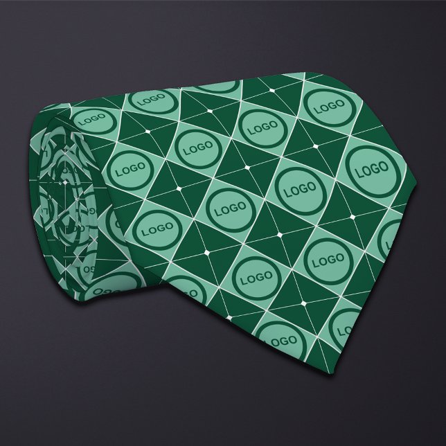 Round Logo Diamond Pattern Necktie (Creator Uploaded)
