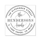 Round logo family return address