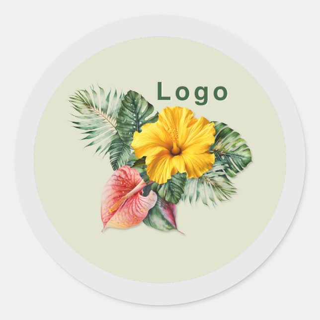 Round Logo Template Product Sticker (Front)