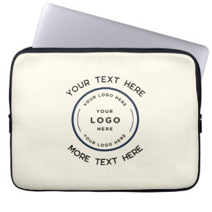 Round Logo Text Promotional Business light Laptop Sleeve